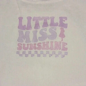 NWOT - Handmade White New Born Bodysuit - Little Miss Sunshine